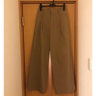 ユニクロ(UNIQLO)のUNIQLO ハイウエストチノワイドパンツ64cm 股下76cm丈長め ユニクロ(チノパン)