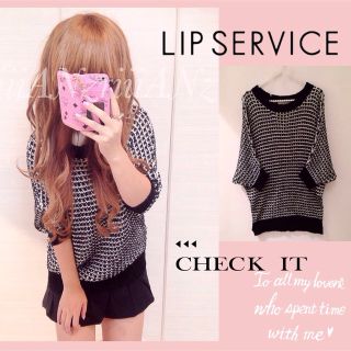 リップサービス(LIP SERVICE)のused【MIXニットドルマン】1664(ニット/セーター)