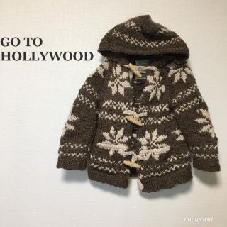 ゴートゥーハリウッド(GO TO HOLLYWOOD)のゴートゥーハリウッド ニット アウター 100 コート ジャケット カウチン(ジャケット/上着)