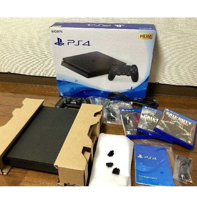 大きい割引 PlayStation4 おまけソフト3本付 500GB CUH-2100AB01 PS4本体 - 家庭用ゲーム機本体