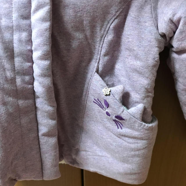 ANNA SUI mini(アナスイミニ)の新品 アナスイミニ  猫耳裏ボアアウター 120 キッズ/ベビー/マタニティのキッズ服女の子用(90cm~)(ジャケット/上着)の商品写真