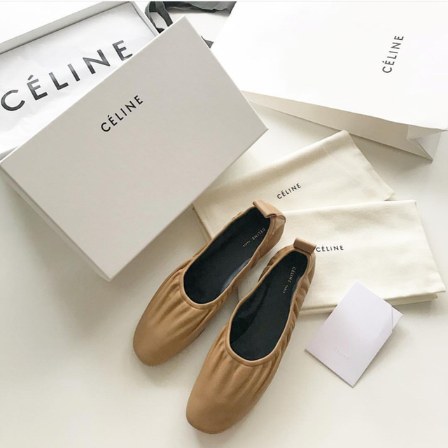 セリーヌ celine ソフトバレリーナ パンプス 36.5 バレリーナ靴/シューズ