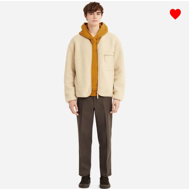 UNIQLO(ユニクロ)の新品 UNIQLO U フリースカーディガン ベージュ Ｓ メンズのトップス(カーディガン)の商品写真