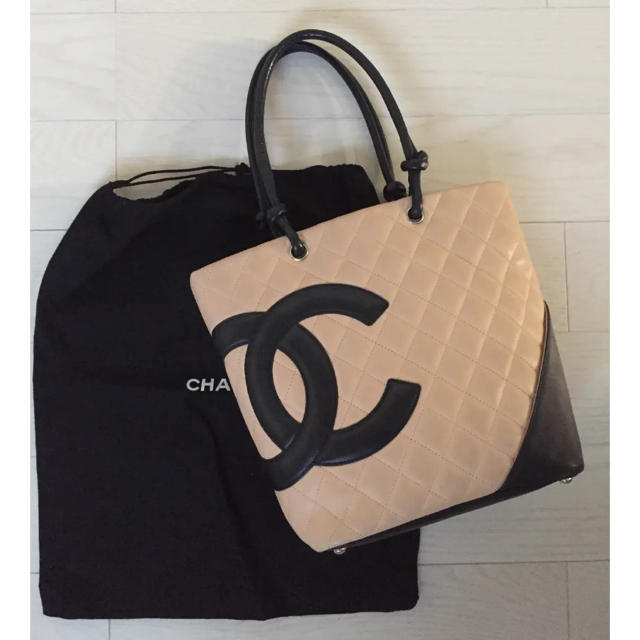 CHANEL(シャネル)のjay ann様専用 シャネル カンボンライン  ベージュ トートバッグ レディースのバッグ(ハンドバッグ)の商品写真