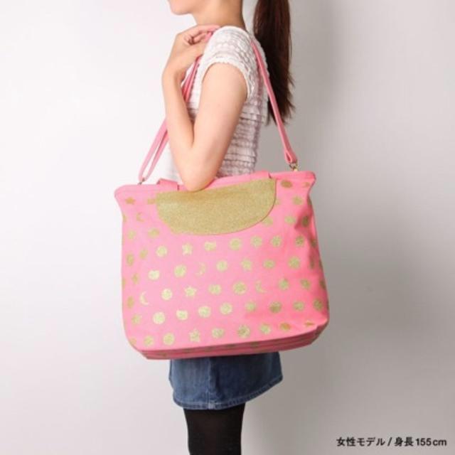 TSUMORI CHISATO(ツモリチサト)のツモリチサト キャリー 大きめグリッター猫2wayトートピンク レディースのバッグ(トートバッグ)の商品写真