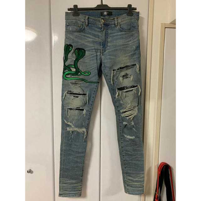 贅沢品 FEAR OF GOD - AMIRI稀少ダメージデニム☆MX1ブーツパーカーT 贅沢品 FEAR OF GOD - AMIRI稀少ダメージデニム☆MX1ブーツパーカーT