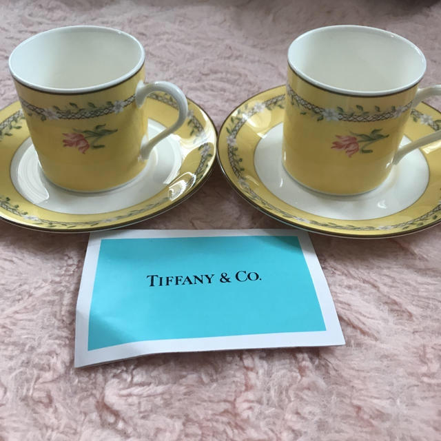 Tiffany & Co. - 【新品】ティファニー♡カップ&ソーサー 2客セット ️ピンクチューリップの通販 by ♡♡♡｜ティファニーならラクマ