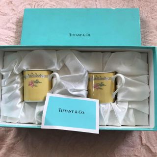 ティファニー(Tiffany & Co.)の【新品】ティファニー♡カップ&ソーサー 2客セット❣️ピンクチューリップ(食器)