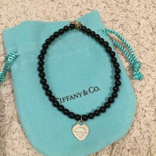 希少大粒未使用TIFFANY&Co. ティファニーブラックオニキスブレスレット