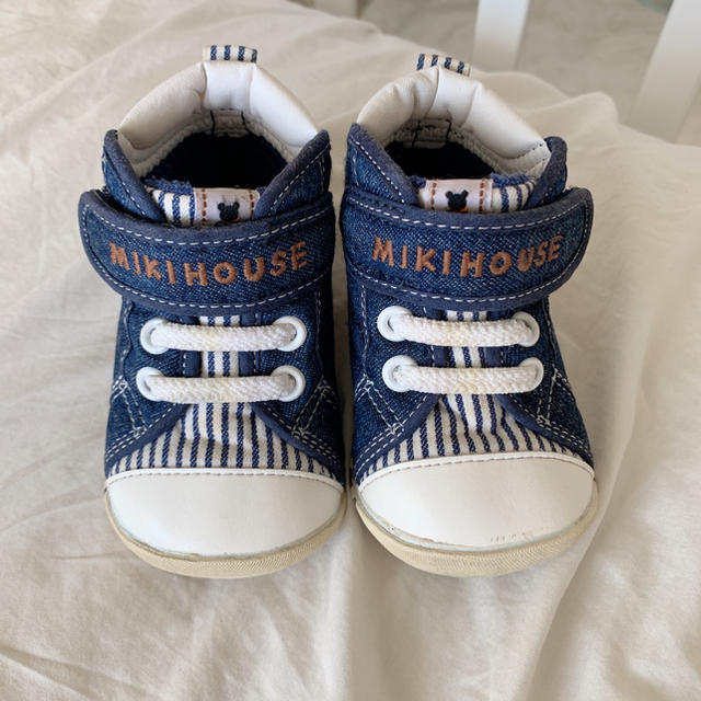 mikihouse(ミキハウス)のミキハウス♡デニム スニーカー 靴 ♡12.5cm♡美品♡mikihouse キッズ/ベビー/マタニティのベビー靴/シューズ(~14cm)(スニーカー)の商品写真