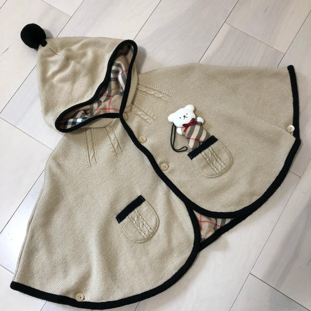 BURBERRY(バーバリー)のバーバリー ポンチョ キッズ/ベビー/マタニティのベビー服(~85cm)(カーディガン/ボレロ)の商品写真