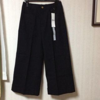 ジーユー(GU)の新品ワイドクロップドパンツ Lサイズ(クロップドパンツ)