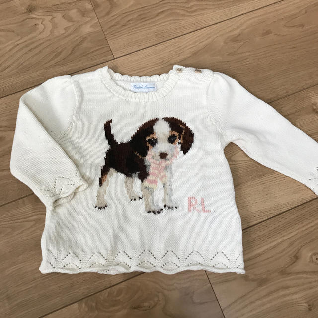 Ralph Lauren(ラルフローレン)のラルフローレン ポロベア セーター９M 犬 女の子 75 キッズ/ベビー/マタニティのベビー服(~85cm)(ニット/セーター)の商品写真