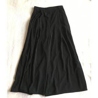 ジーユー(GU)のGU ワイドパンツ 黒 XL ／スカーチョ ロングスカート ガウチョ (ロングスカート)