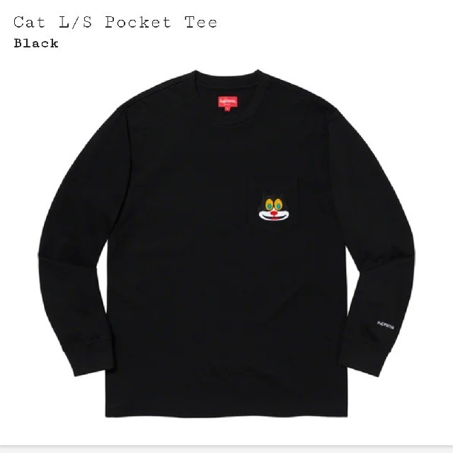 Supreme Cat L/S Pocket Tee 黒L-