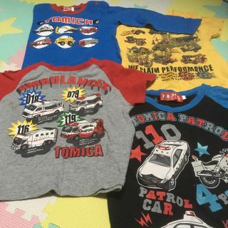 タカラトミー(Takara Tomy)のキッズ シャツ4枚 トミカ 100サイズ(Tシャツ/カットソー)