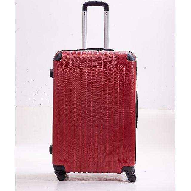 スーツケース Bタイプ 旅行 超軽量 Lサイズ ワインレッド×ブラック