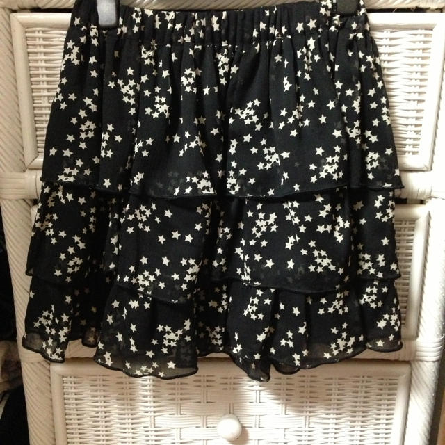 星柄ティアードスカート レディースのスカート(ミニスカート)の商品写真