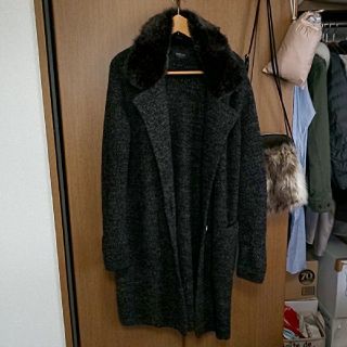 ザラ(ZARA)のZARA ファー付ジャケット(ノーカラージャケット)