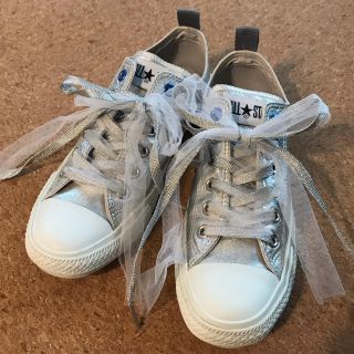 コンバース(CONVERSE)のコンバース オールスター シルバー スペースウォーク 23.5cm【美品】(スニーカー)