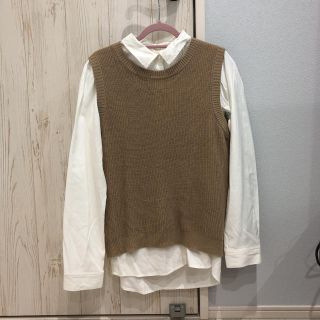 ページボーイ(PAGEBOY)のPAGEBOY ニットベスト シャツ セット(ベスト/ジレ)