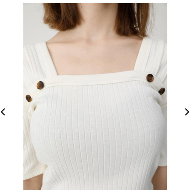 moussy(マウジー)の✨MOUSSY  SHOULDER TUCK RIB トップス レディースのトップス(カットソー(長袖/七分))の商品写真