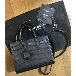 サンローラン(Saint Laurent)の未使用 YSL サンローラン サックドジュール ショルダーバッグ バック クロコ(ショルダーバッグ)