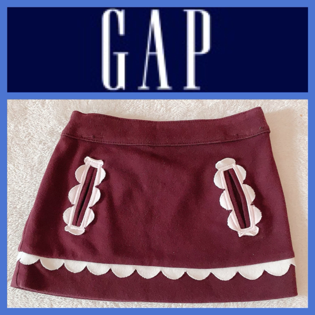 babyGAP(ベビーギャップ)の★GAP★ レトロスカート ブラウン×ピンク 90センチ キッズ/ベビー/マタニティのキッズ服女の子用(90cm~)(スカート)の商品写真