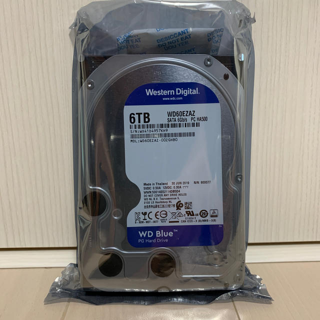 Western Digital製 WD60EZAZ 6TB SATA600の通販 by こむぎ's shop｜ラクマ