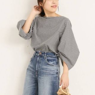 スピックアンドスパン(Spick & Span)のSpick and Span ギンガムシャーリングスリーブブラウス (シャツ/ブラウス(長袖/七分))