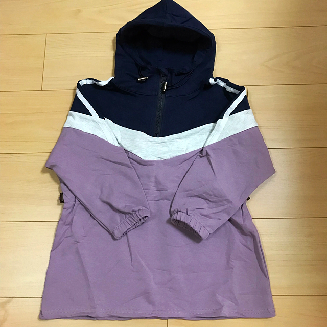 新品☆スポーティー ハーフジップ ワンピース♬110㎝ キッズ/ベビー/マタニティのキッズ服女の子用(90cm~)(ワンピース)の商品写真