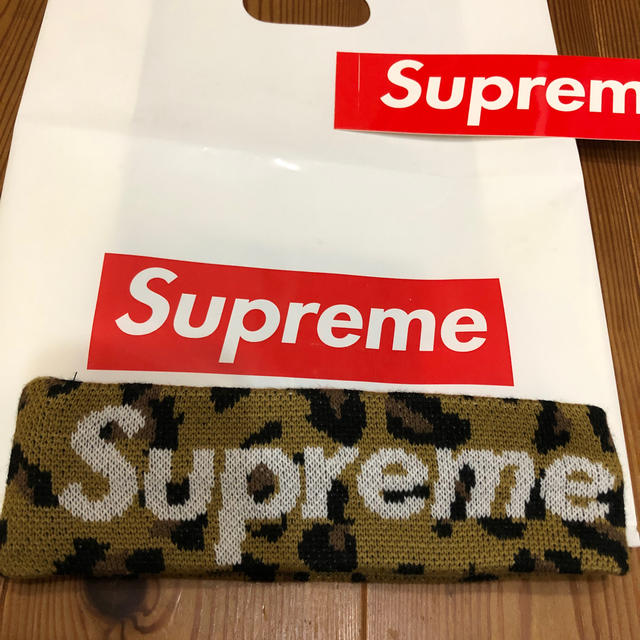 Supreme NewEra Big Logo Headband Leopard