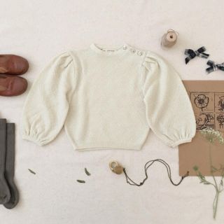 キャラメルベビー&チャイルド(Caramel baby&child )のsoor ploom  ♡ agnes sweater  natural (ニット)