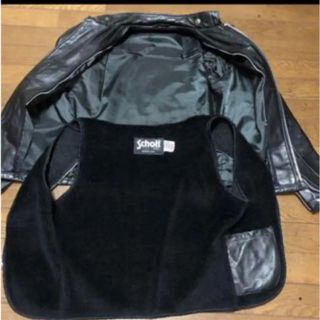 美品‼ schott立襟シングルライダース641 34インチ インナーボア付 ...