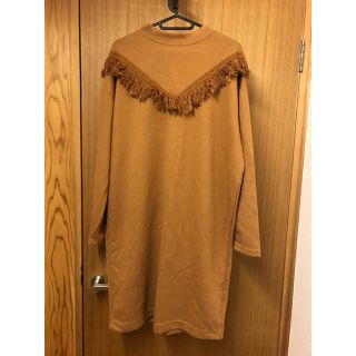 ダブルクローゼット(w closet)のワンピース フリンジ w closet ☆送料込み☆(ひざ丈ワンピース)