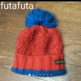 フタフタ(futafuta)のfutafutaフタフタ/KIDSプードル毛ビッグポンポンニット帽(帽子)