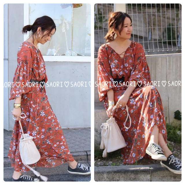 TODAYFUL(トゥデイフル)のTODAYFUL【未使用に近い】Chiffon Flower Dress レディースのワンピース(ロングワンピース/マキシワンピース)の商品写真