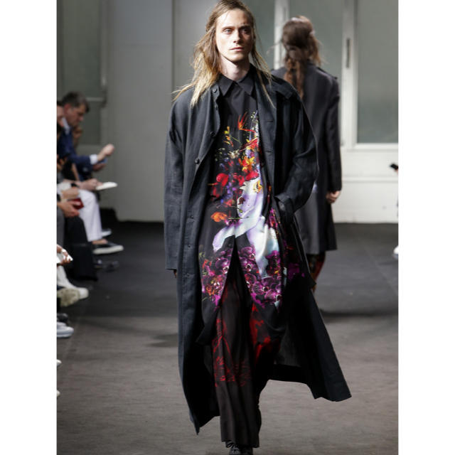 メンズyohji yamamoto 19SS LOOK38東信 花と女プリント