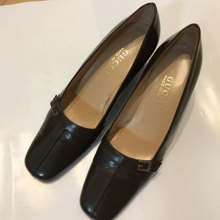 グッチ(Gucci)のお値下げ　GUCCI パンプス 茶色  36.5 箱なし(ハイヒール/パンプス)