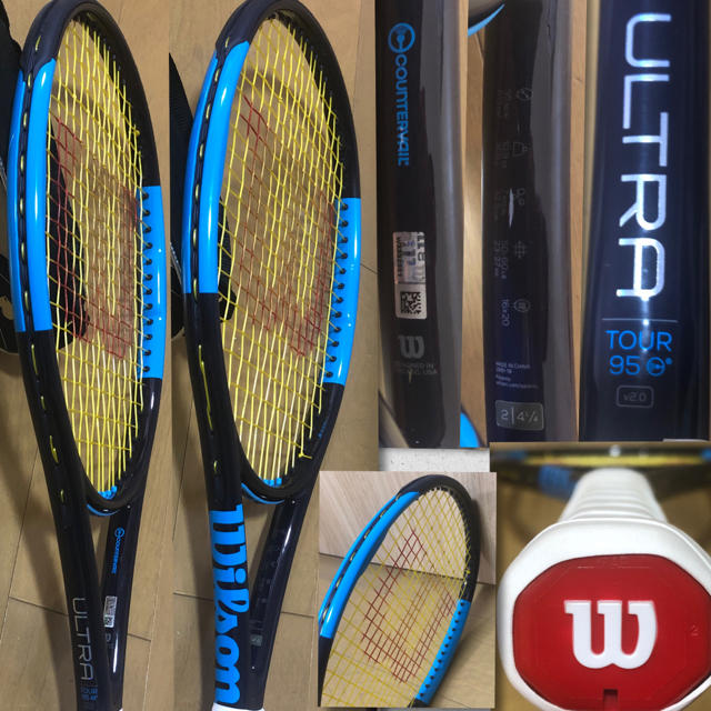 wilson(ウィルソン)の錦織圭選手モデルWilson ULTRATOUR95CV2019グリップ2美品 スポーツ/アウトドアのテニス(ラケット)の商品写真