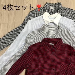 ユニクロ(UNIQLO)のセール中‼️長袖シャツ4枚セット(シャツ/ブラウス(長袖/七分))