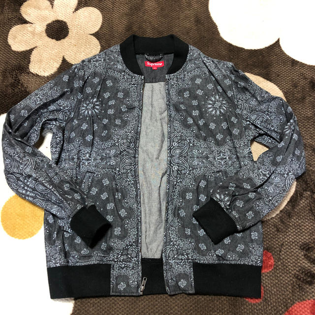 supreme paisley denim bomber jacketメンズ