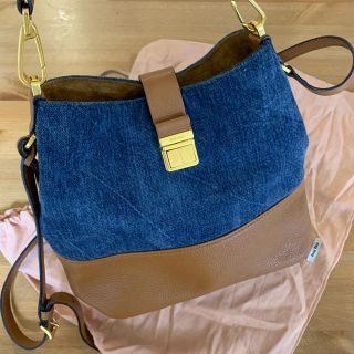 miumiu - miu miu デニムマドラス ショルダーバッグ ハンドバッグ 2way