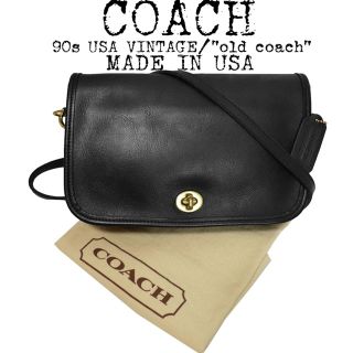 コーチ(COACH)の★美品★COACH★オールドコーチ★90s★レザー ショルダーバッグ★USA製★(ショルダーバッグ)