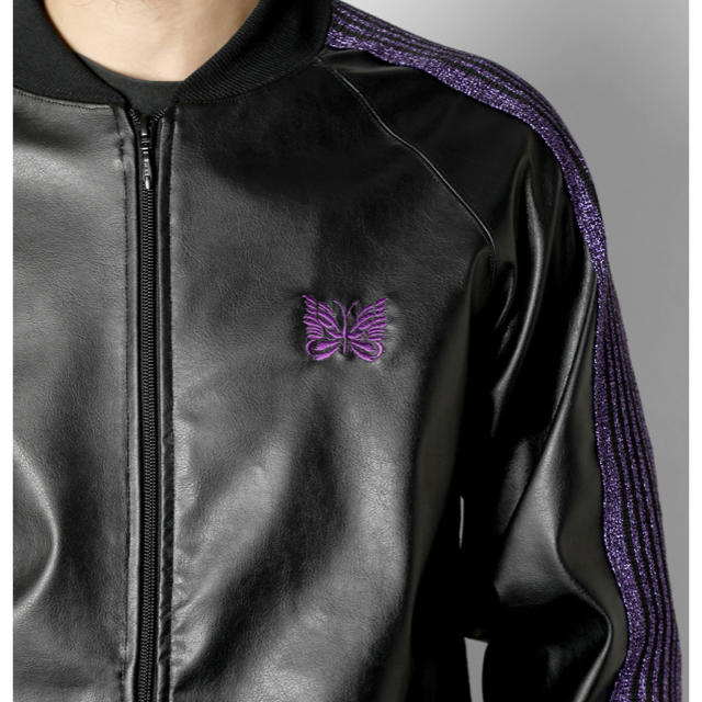 needles TRACK JACKET SYNTHETIC LEATHER