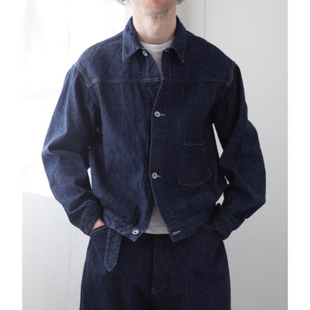 COMOLI(コモリ)のCOMOLI デニムジャケット ネイビー サイズ２ 新作 試着のみ メンズのジャケット/アウター(Gジャン/デニムジャケット)の商品写真