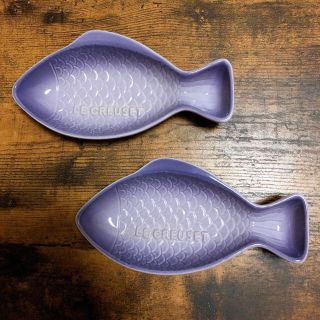 ルクルーゼ(LE CREUSET)のルクルーゼ 魚 サカナ プレート sサイズ2枚 海外限定 (食器)