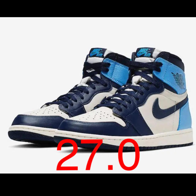 27cm NIKE エア ジョーダン1 AJ1 OBSIDIAN オブシディアン27cm購入店