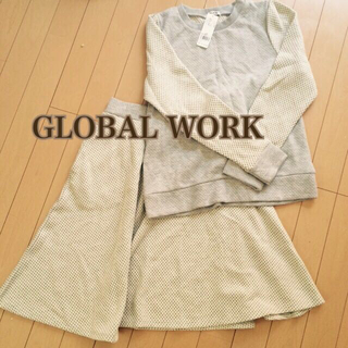 グローバルワーク(GLOBAL WORK)の新品♡セットアップ♡(ひざ丈ワンピース)