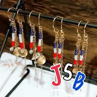 サンダイメジェイソウルブラザーズ(三代目 J Soul Brothers)の3JSB ◈RTFカラー◈ ハンドメイド ピアス イヤリング(ピアス)